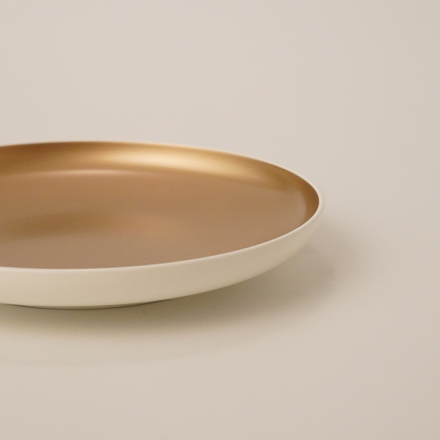 越前塗　プレート大　シャンパンゴールド