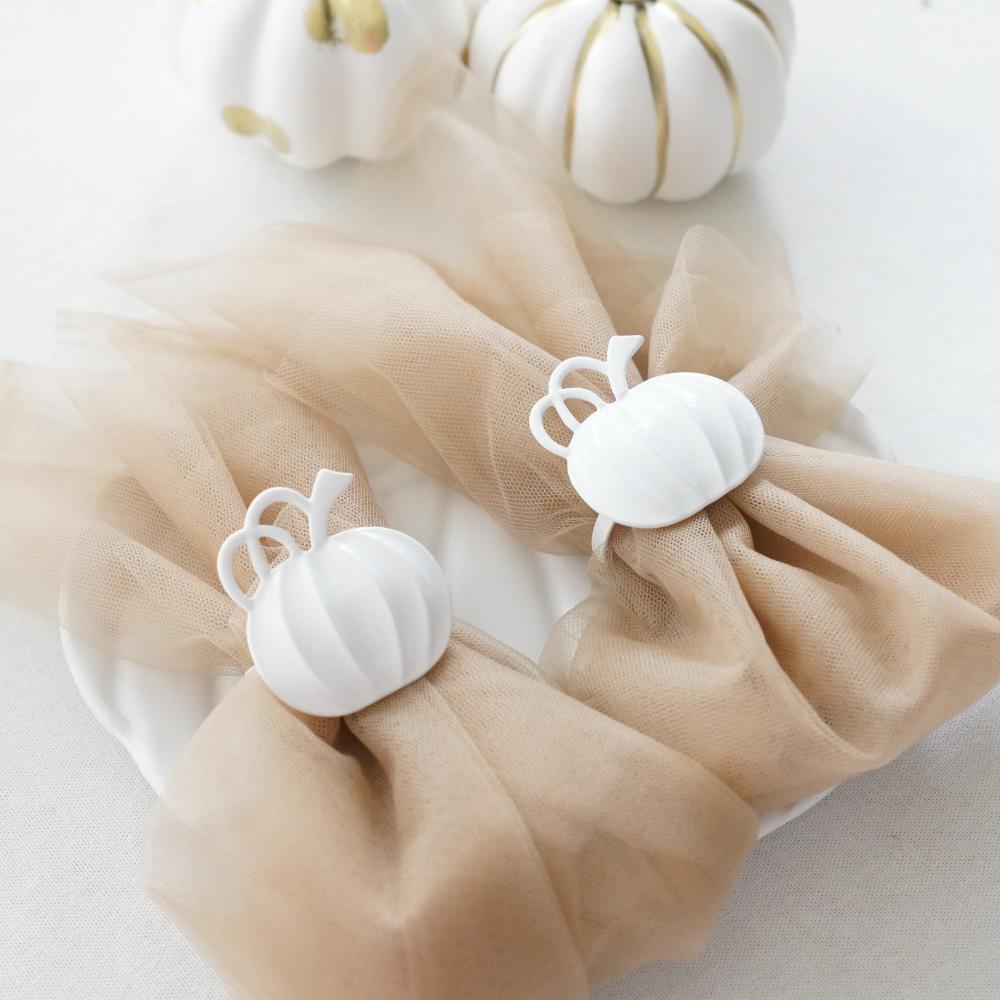 ホワイトパンプキン ナプキンリング2点セット ｜ 四季折々のおしゃれな