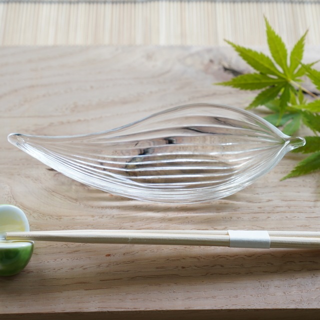 ガラスの笹の葉 小付