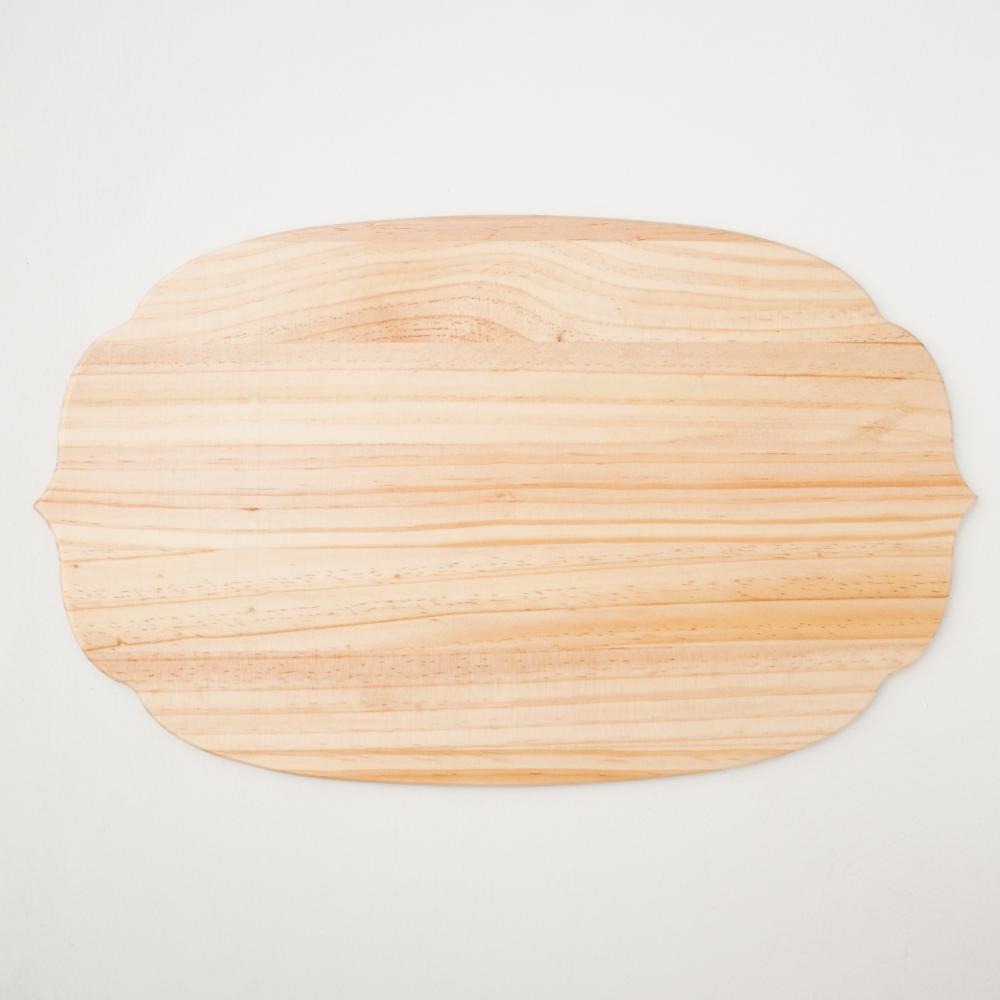 稜花木製折敷 クリア 48cm×30cm