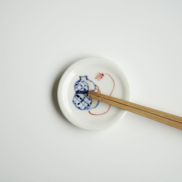 有田焼　染錦宝尽くし　豆皿（瓢）