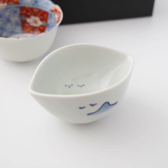 波佐見焼　染錦小付揃え　 6個セット(化粧箱入り)