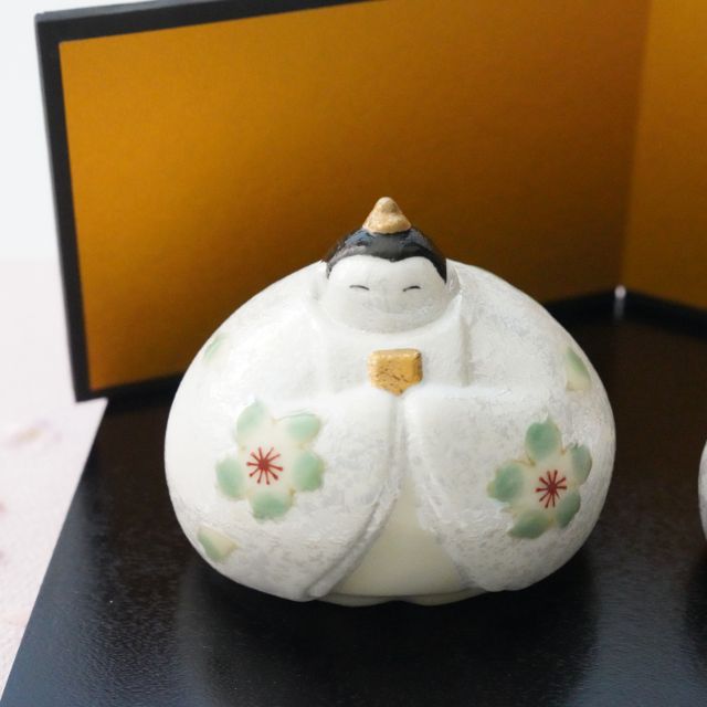 有田焼　虹彩桜　ひな人形（大）
