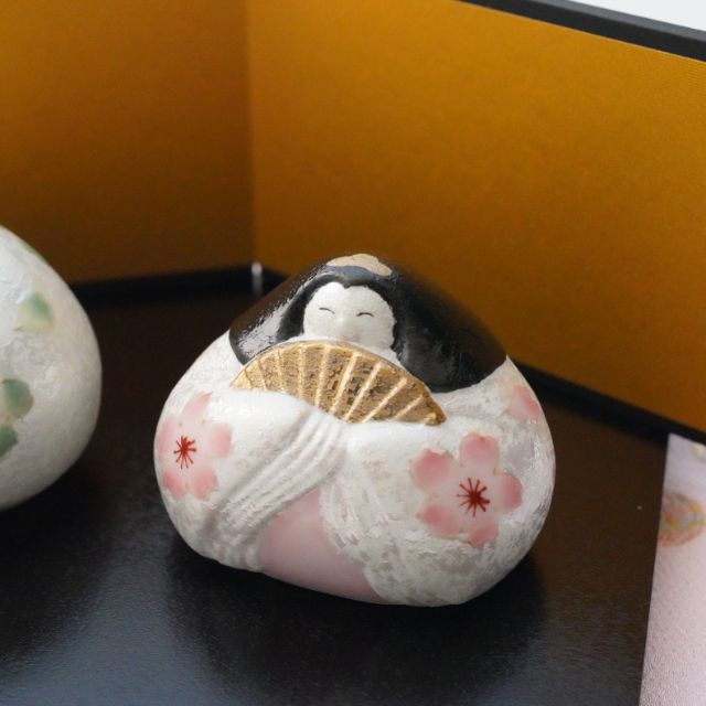 有田焼　虹彩桜　ひな人形（大）