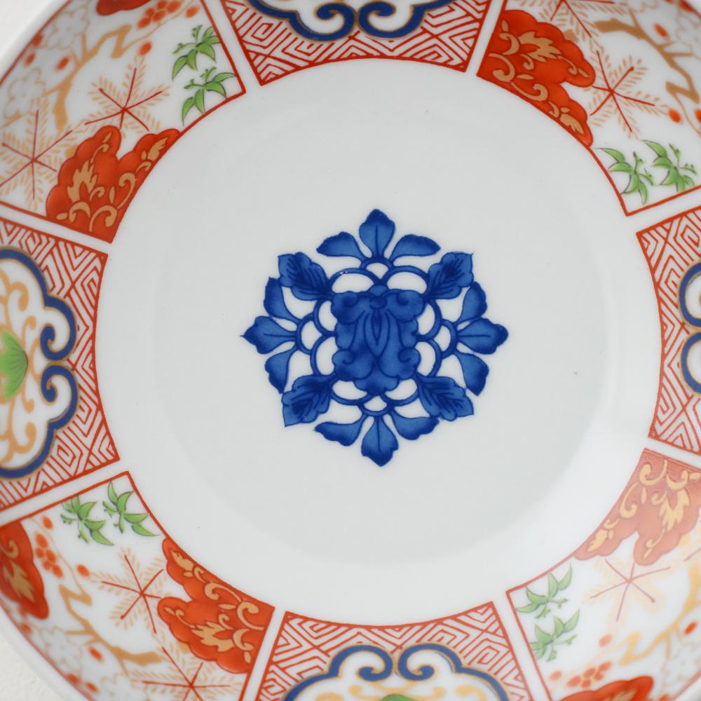 波佐見焼 染錦窓絵霊芝文　取皿