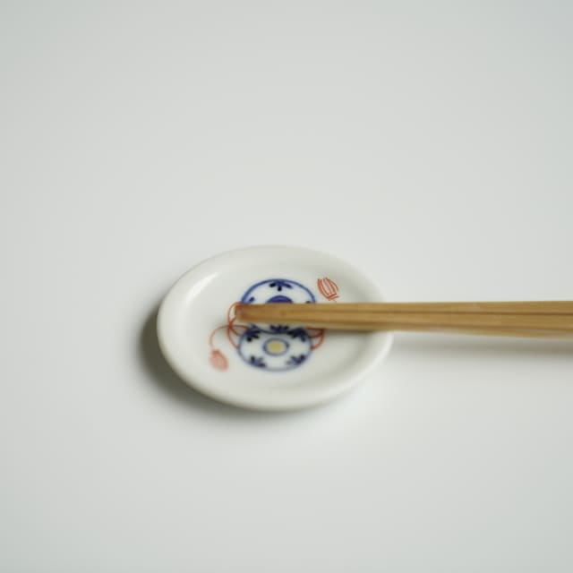 有田焼　染錦宝尽くし　豆皿（鼓）