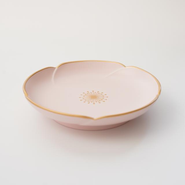 花柄金縁陶磁器皿 花柄金縁皿5枚セット - メルカリ