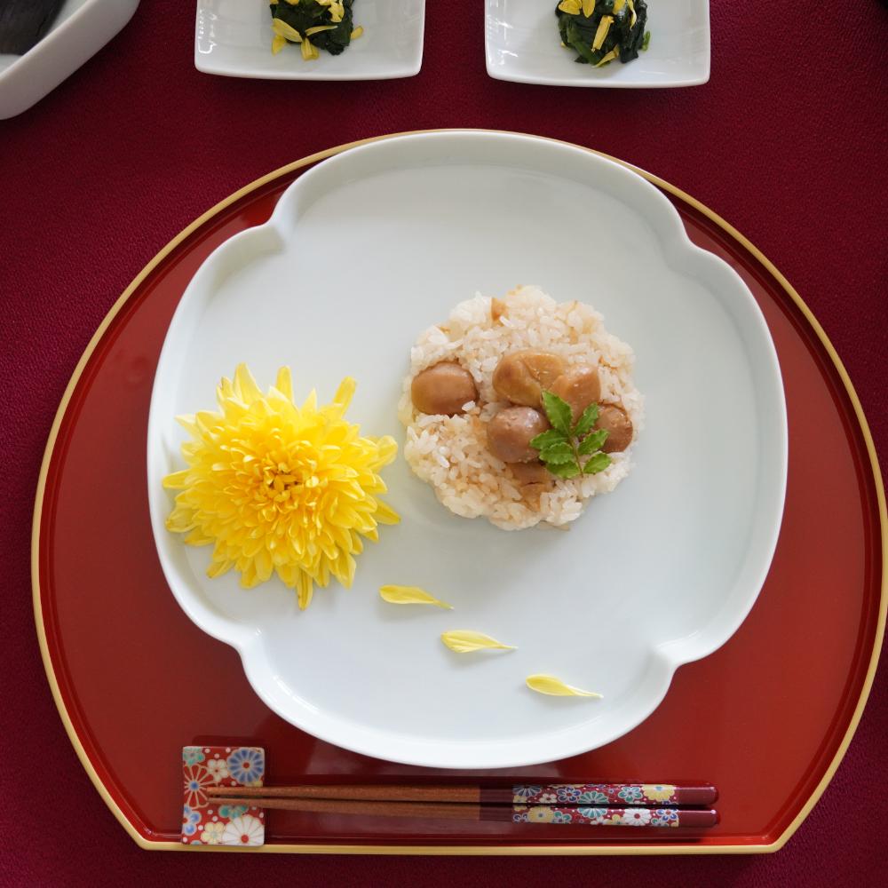 瑞季　木瓜浅鉢　青白磁