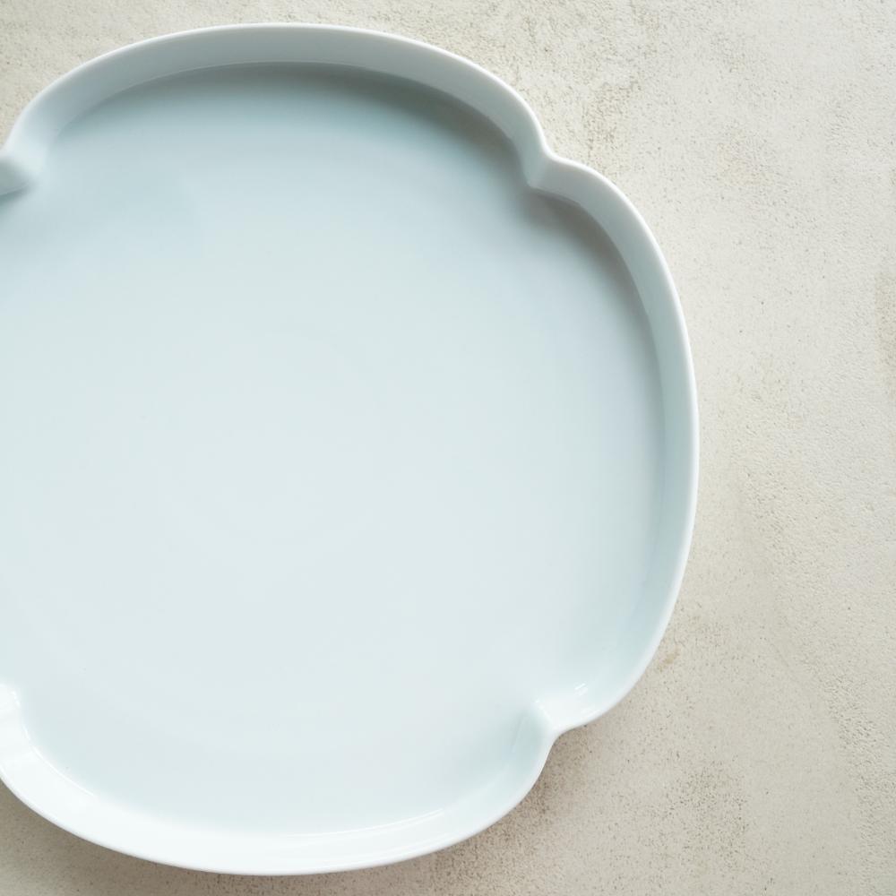 瑞季　木瓜浅鉢　青白磁