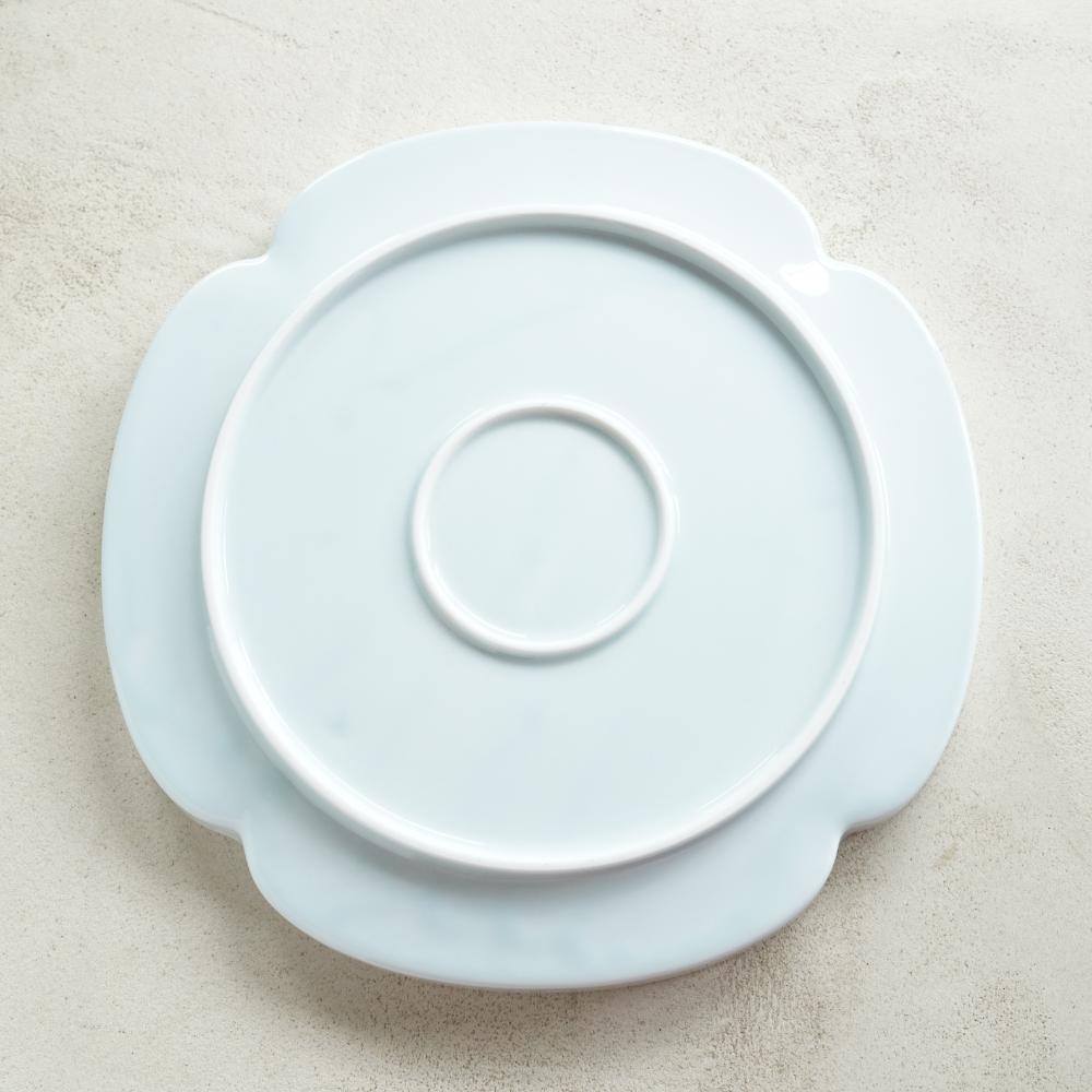 瑞季　木瓜浅鉢　青白磁