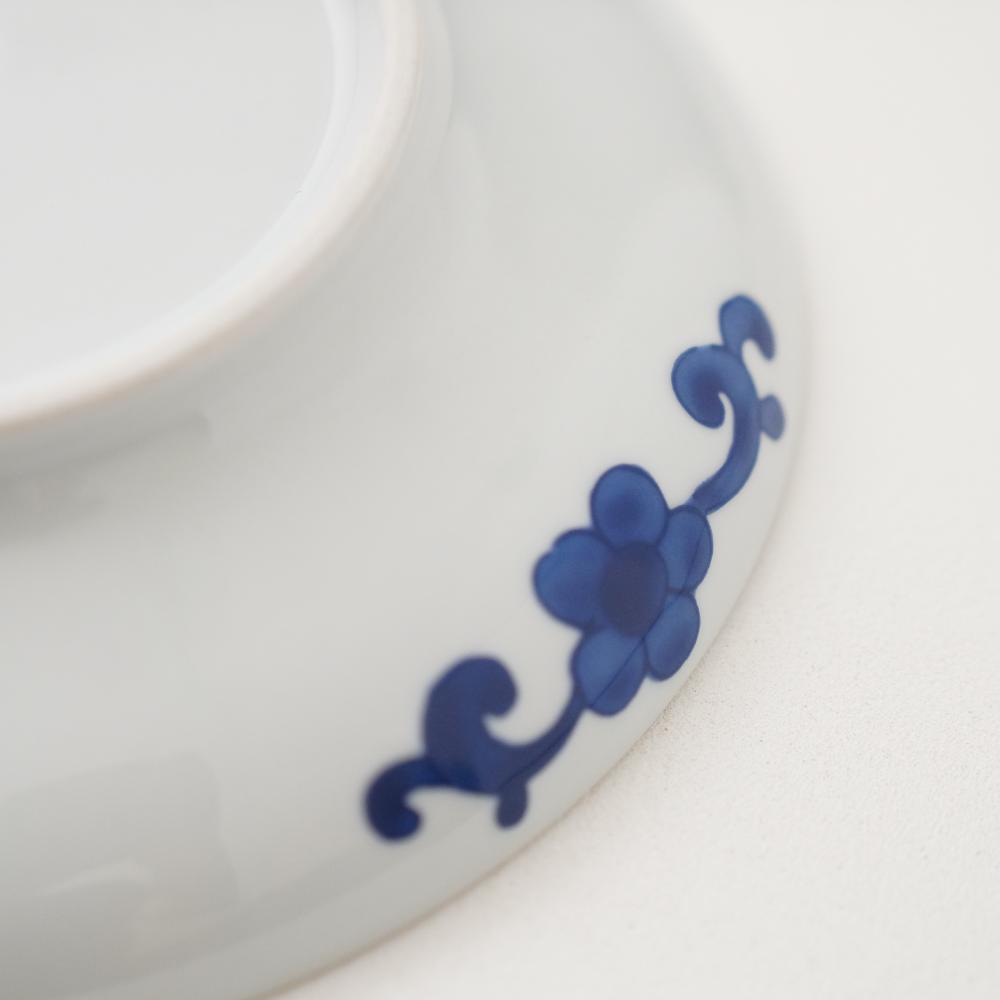 波佐見焼 染錦窓絵霊芝文　小皿