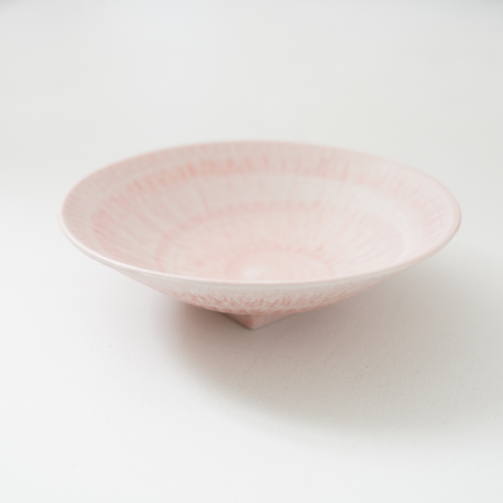 【予約/2月下旬頃出荷】とちり丸皿（小）17cm ピンク