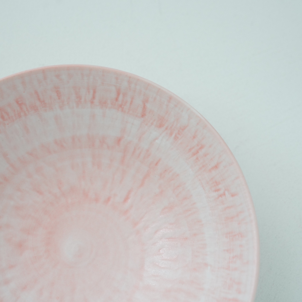 【予約/2月下旬頃出荷】とちり丸皿（小）17cm ピンク