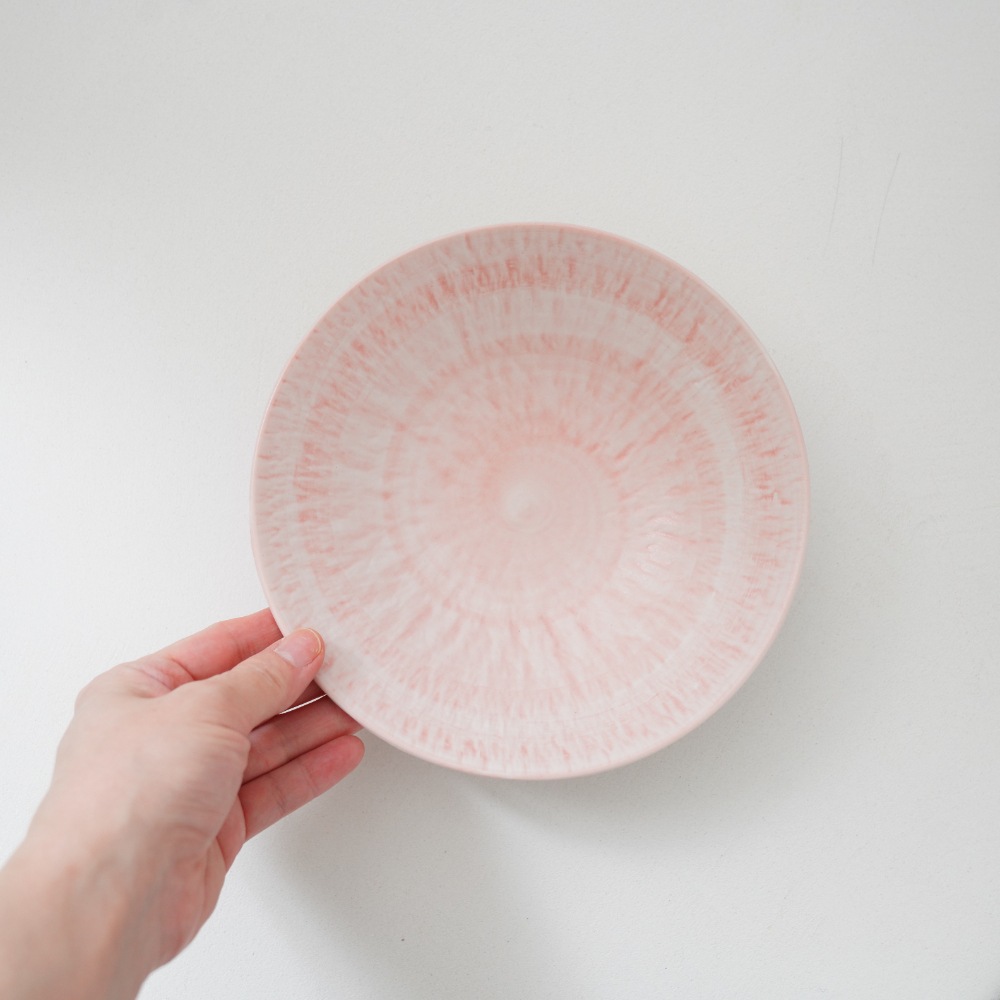 【予約/2月下旬頃出荷】とちり丸皿（小）17cm ピンク