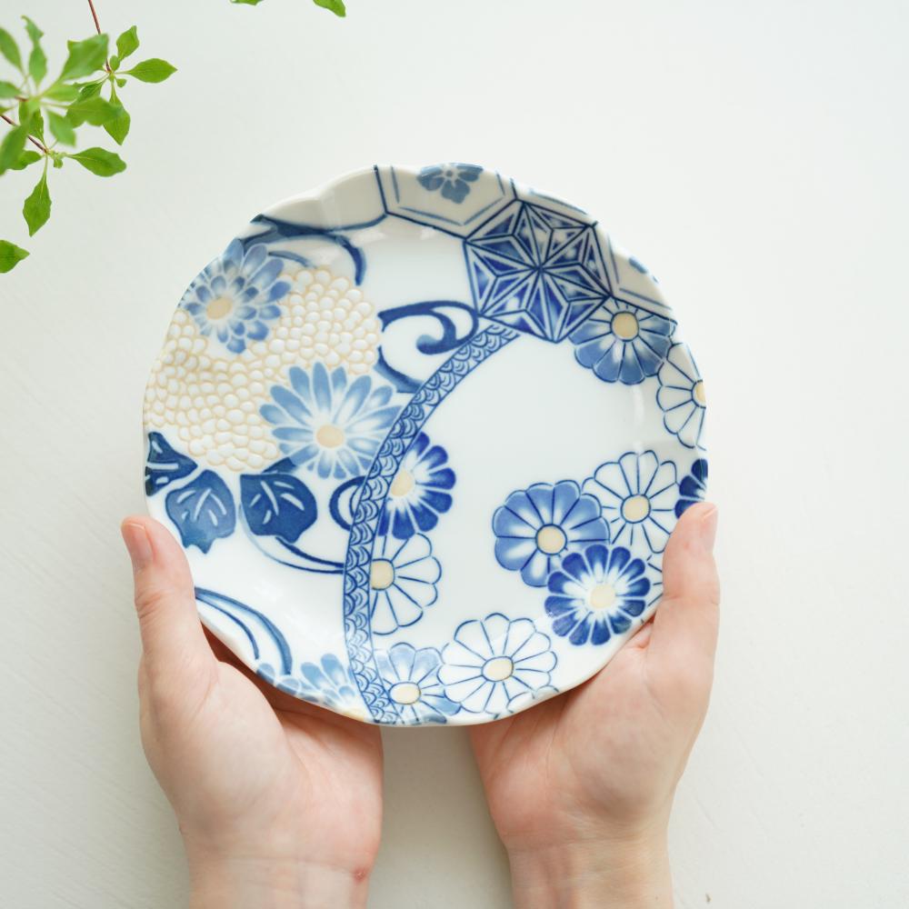 藍祥瑞 5寸取り皿【5枚セット】｜ 四季折々のおしゃれな和食器通販