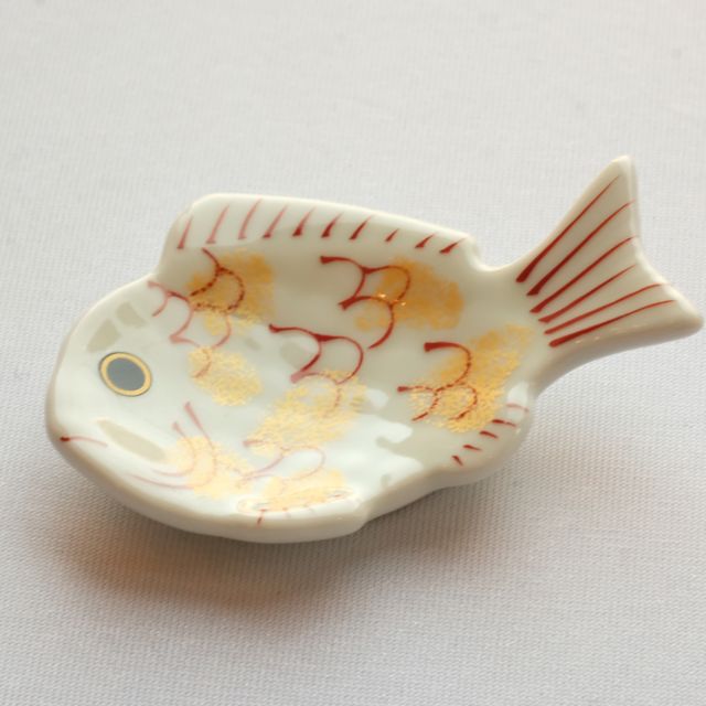 有田焼　錦金叩鯛形箸置