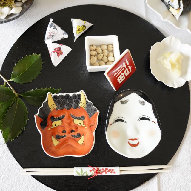 有田焼　錦おふくさん　小銘々皿