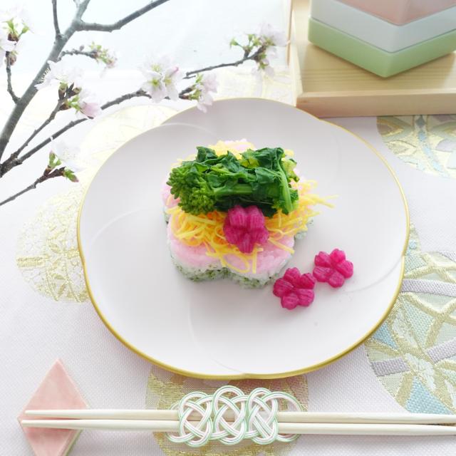 越前塗 梅皿21cm 総ピンク縁金 しべ金 FOURGRACEオリジナル