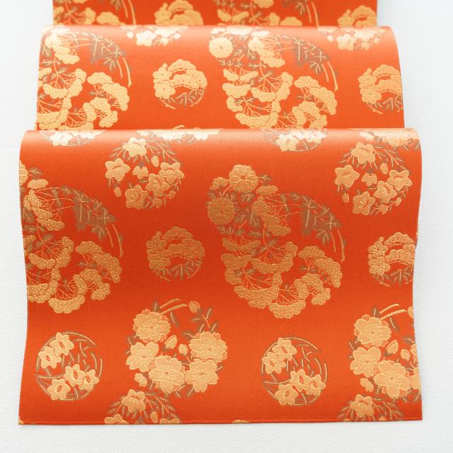 西陣織 花丸紋 テーブルランナー 朱 ｜ 四季折々のおしゃれな和食器