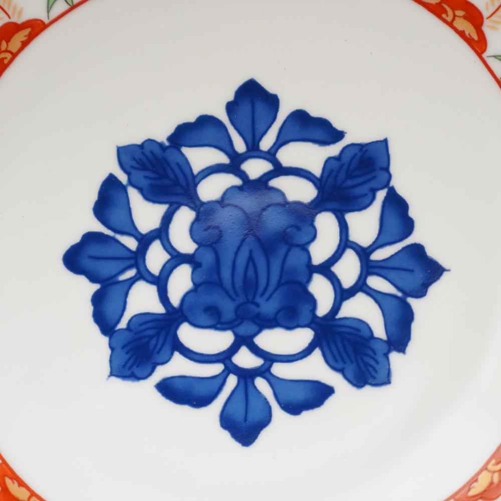 波佐見焼 染錦窓絵霊芝文　和皿