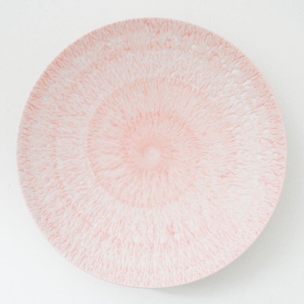 【予約/2月中旬頃出荷】とちり丸皿（大）22.5cm ピンク