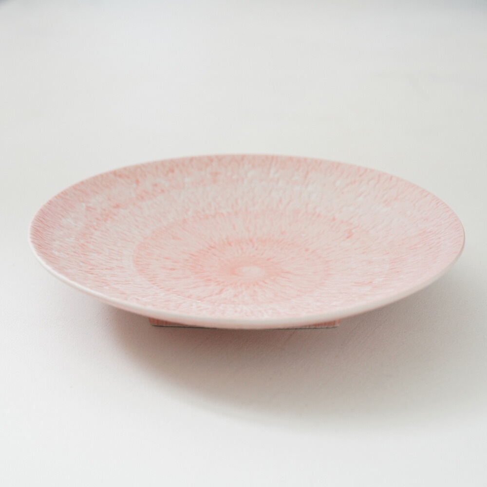【予約/2月中旬頃出荷】とちり丸皿（大）22.5cm ピンク