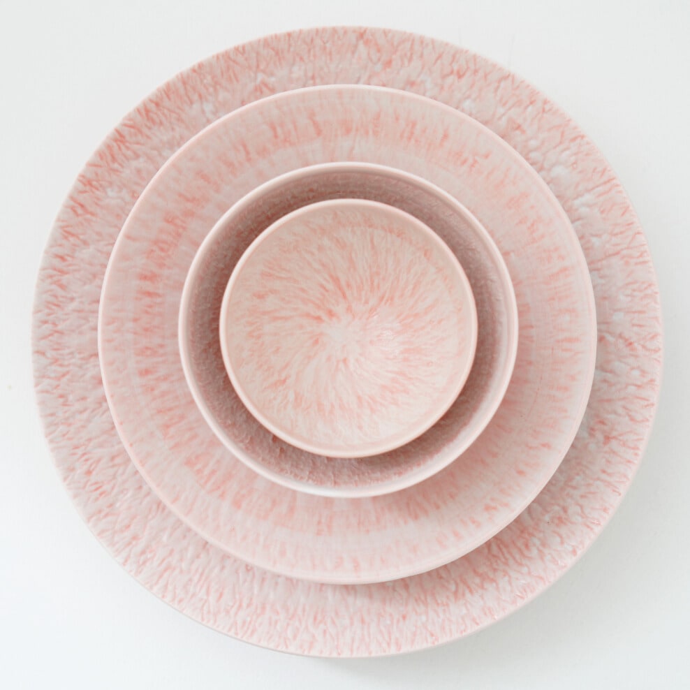 【予約/2月中旬頃出荷】とちり丸皿（大）22.5cm ピンク