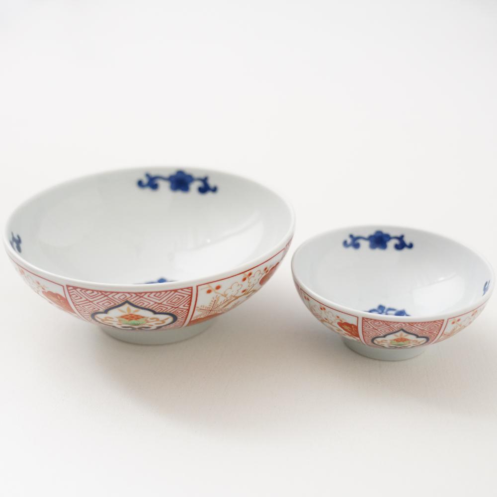 波佐見焼 染錦窓絵霊芝文　小付