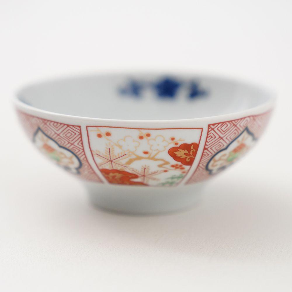 波佐見焼 染錦窓絵霊芝文　小付