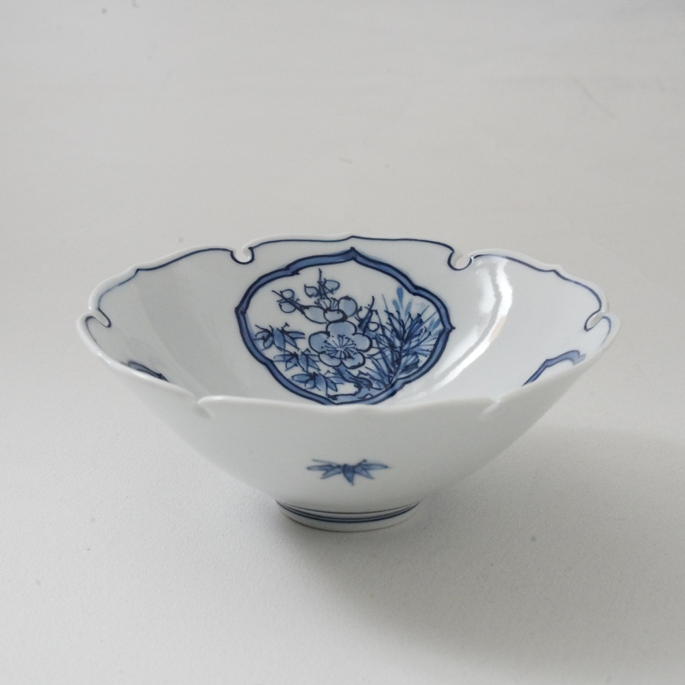 波佐見焼 松竹梅 雪輪型深小鉢｜ 四季折々のおしゃれな和食器通販