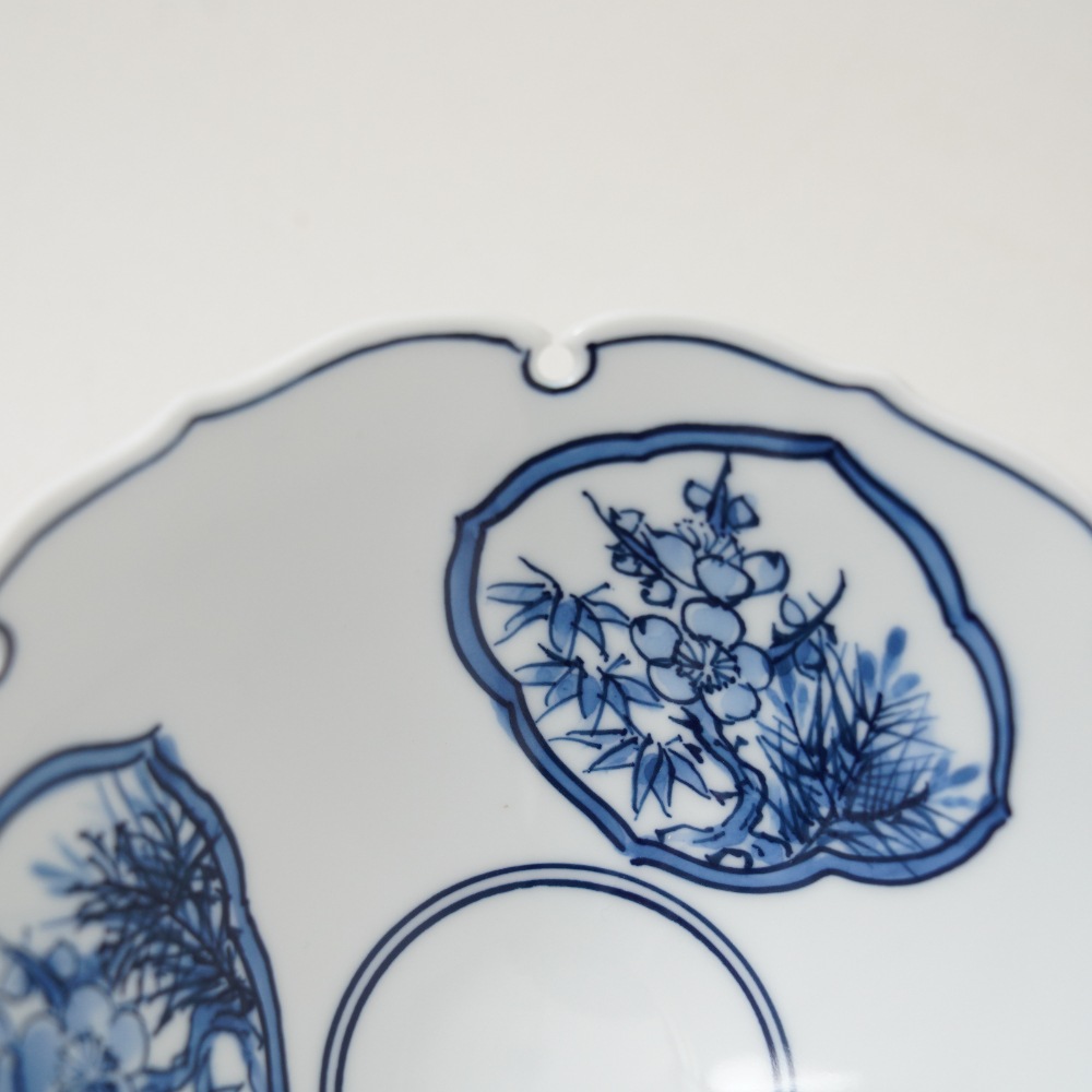 波佐見焼 松竹梅 雪輪型深小鉢｜ 四季折々のおしゃれな和食器通販