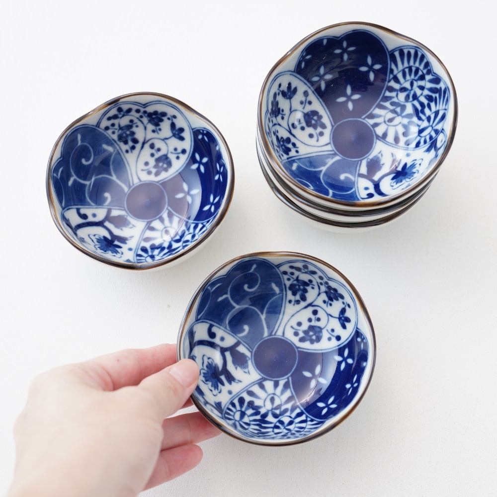 5点セット】花あそび 菊型3寸鉢｜ 四季折々のおしゃれな和食器通販