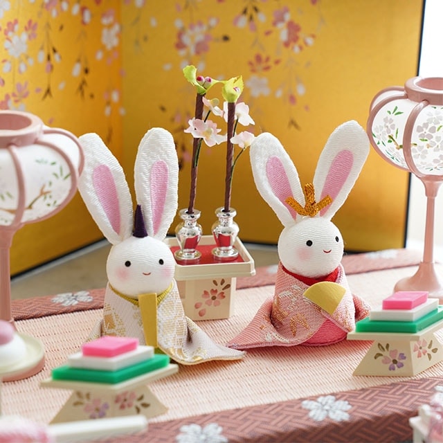 うさぎのお雛様 兎　動物　雛人形 時代物 楽天市場】【5％OFF！1/24 20:00 - 1/29 1:59迄】うさぎのお雛様