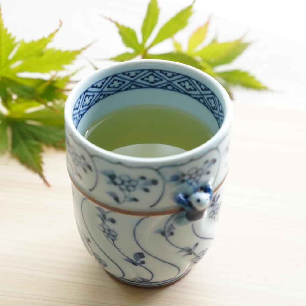 割草花一閑人 彫コップ 大