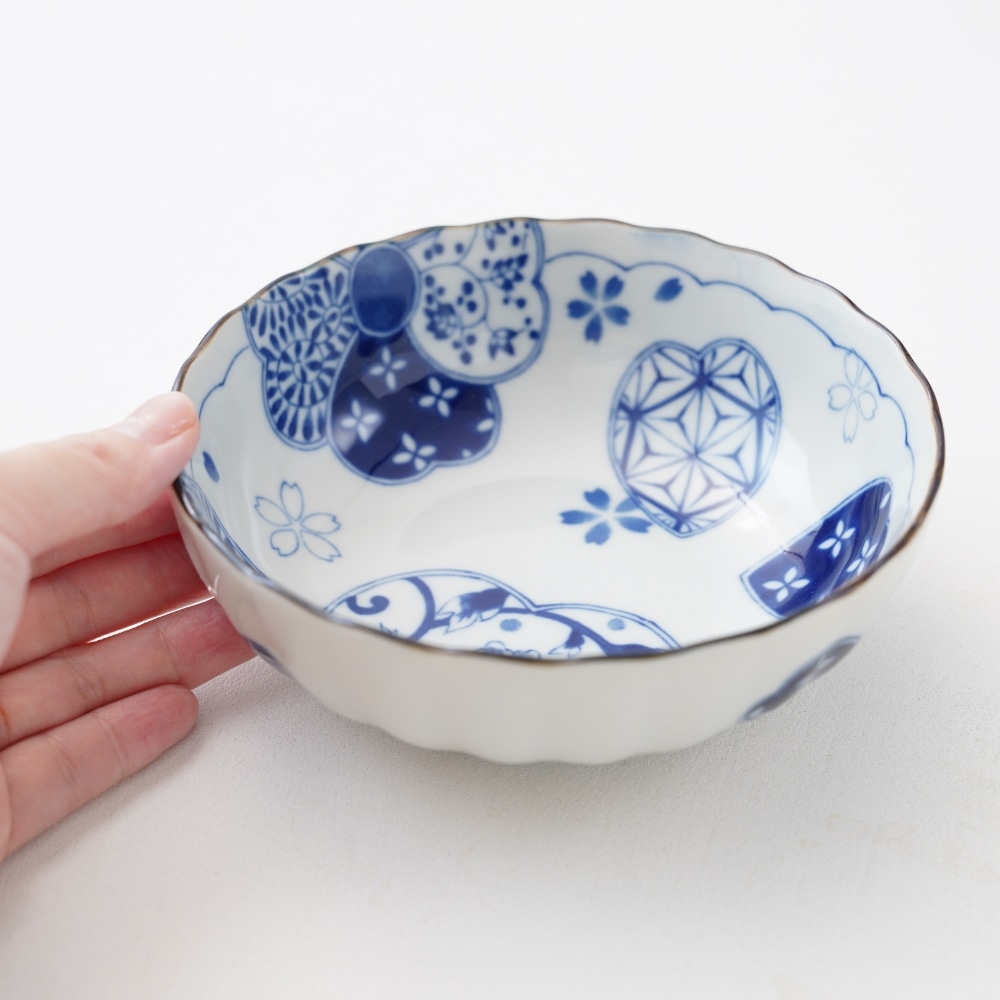 5点セット】花あそび 菊型4.5寸鉢｜ 四季折々のおしゃれな和食器通販