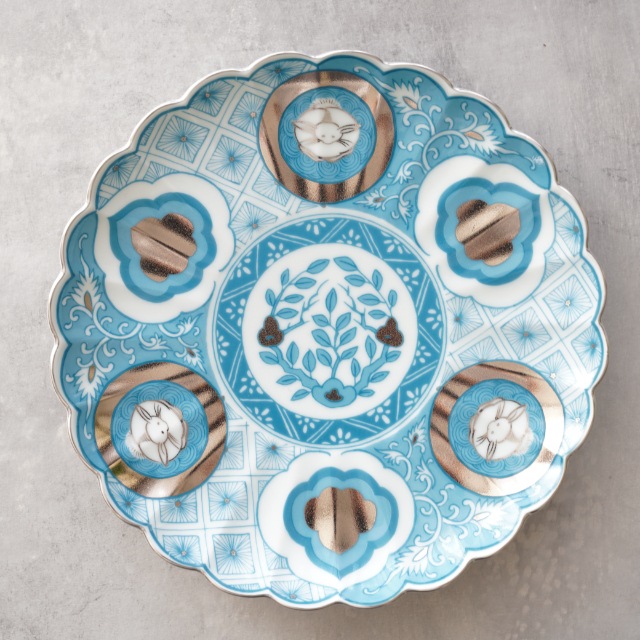 波佐見焼 昴 18cmプレート ai ｜ 四季折々のおしゃれな和食器通販