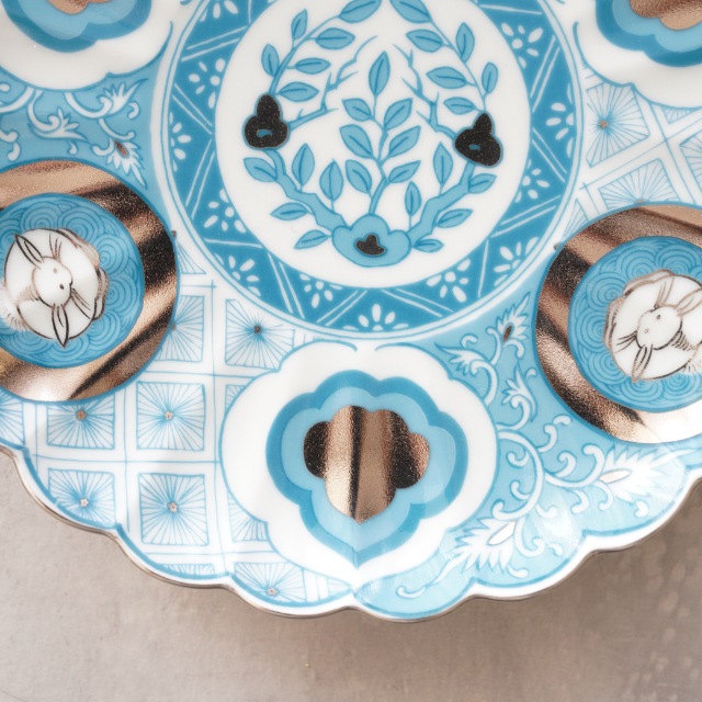 波佐見焼 昴 18cmプレート ai ｜ 四季折々のおしゃれな和食器通販