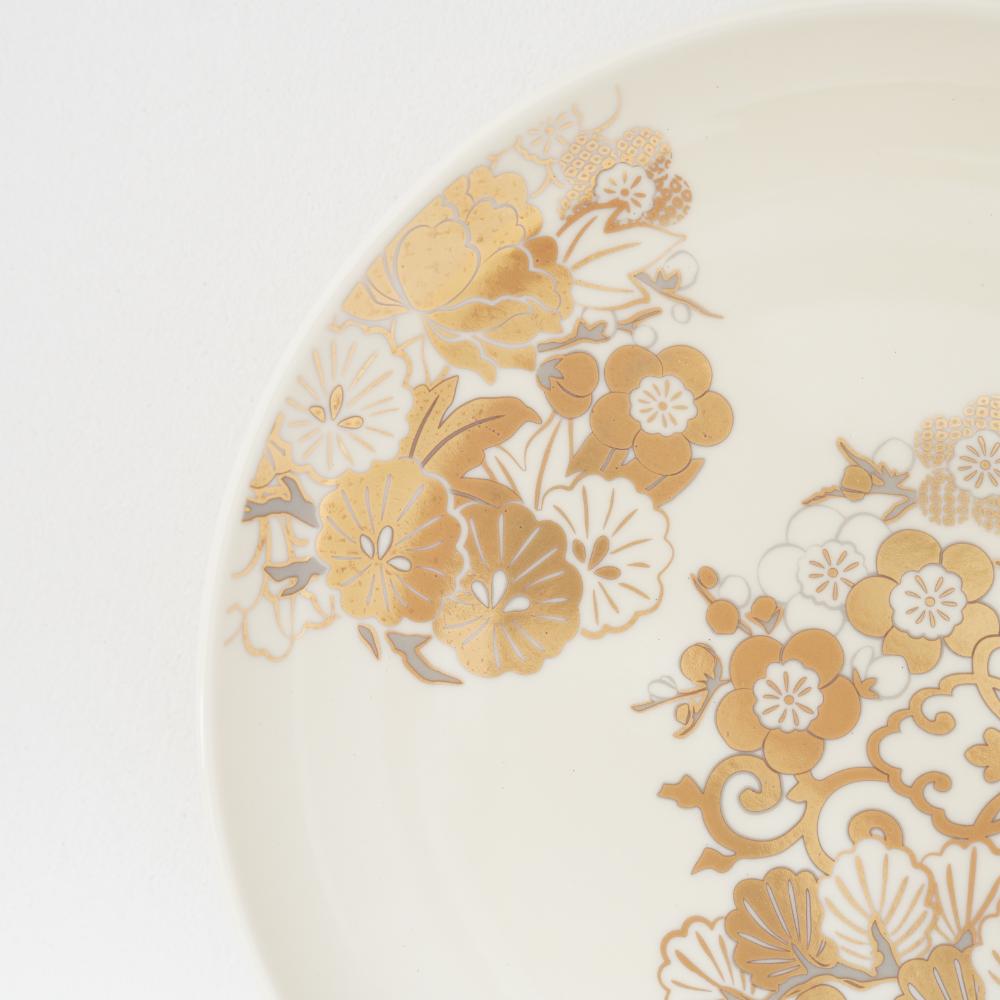 【11月末頃お届け】松竹梅花の丸 7号皿（化粧箱入り）FOURGRACEオリジナル