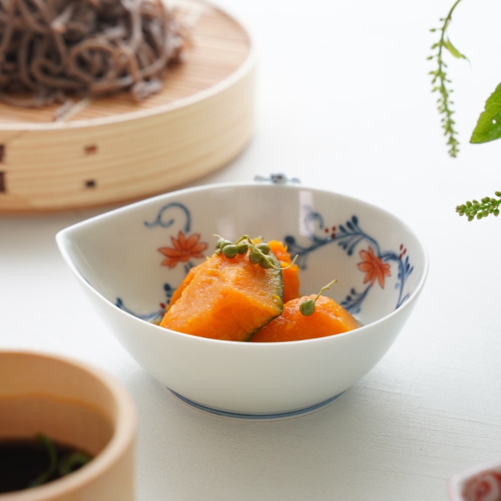 波佐見焼 面取花唐草 一閑人小鉢｜ 四季折々のおしゃれな和食器通販