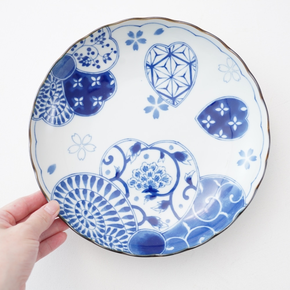 2点セット】花あそび 菊型8寸皿｜ 四季折々のおしゃれな和食器通販