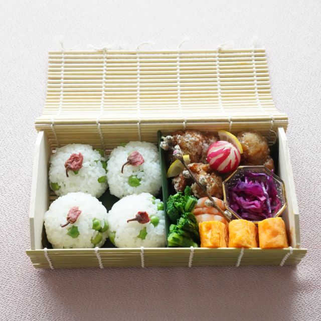 竹製　簾弁当箱　（大）