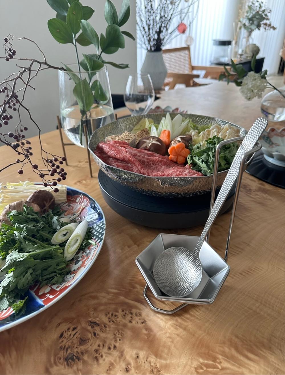 【予約/11月中お届け】槌目入りお玉　穴無し　シルバー