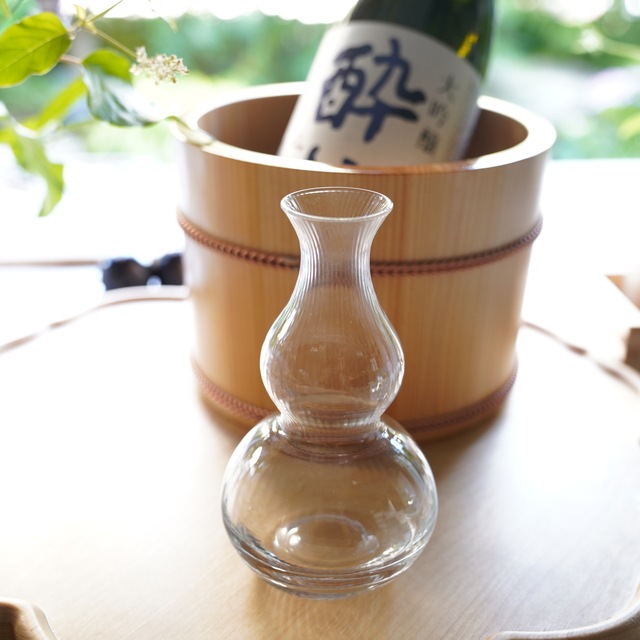 瓢型ガラス徳利　クリア