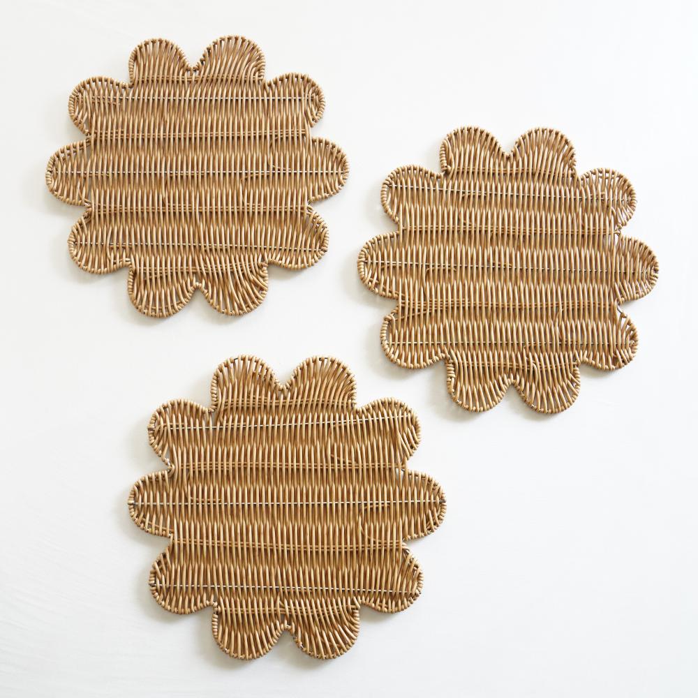 洗えるフラワープレイスマット 