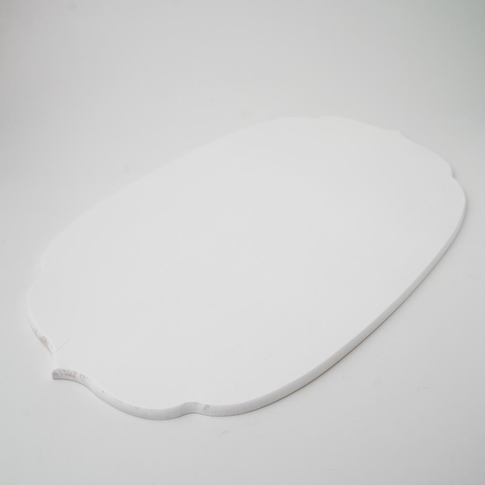 【アウトレット】越前漆器 稜花木製折敷 白 48cm×30cm