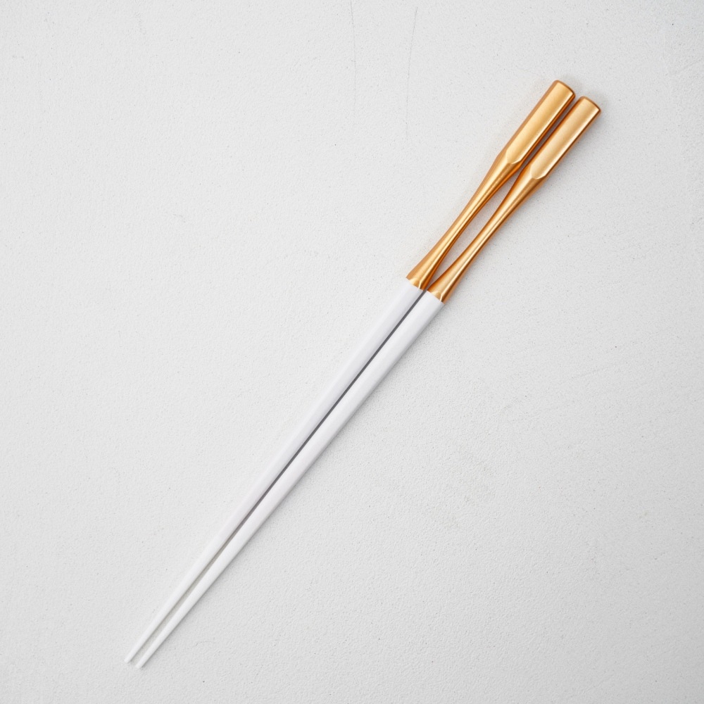 ホワイトゴールド 越前塗箸 22.5cm  FOURGRACEオリジナル 1枚目