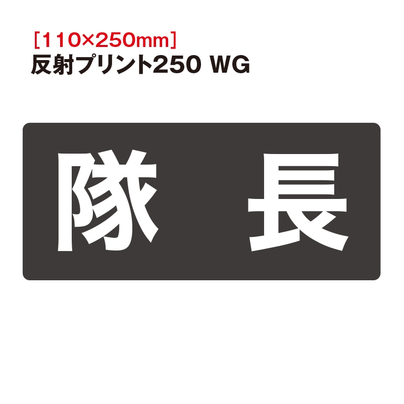 隊長　反射プリント250WG