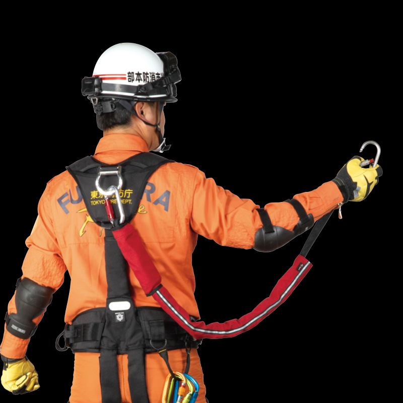 アラミドランヤードカバー（ブラック / レッド） 旧タイプ