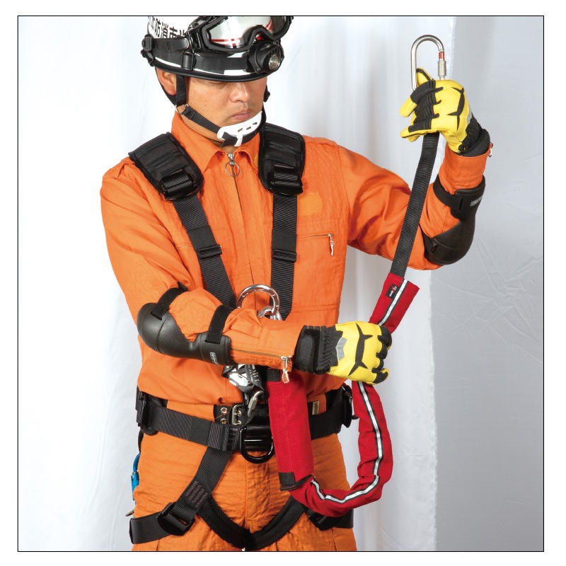 アラミドランヤードカバー(FSフルハーネスⅢ用) ブラック / レッド