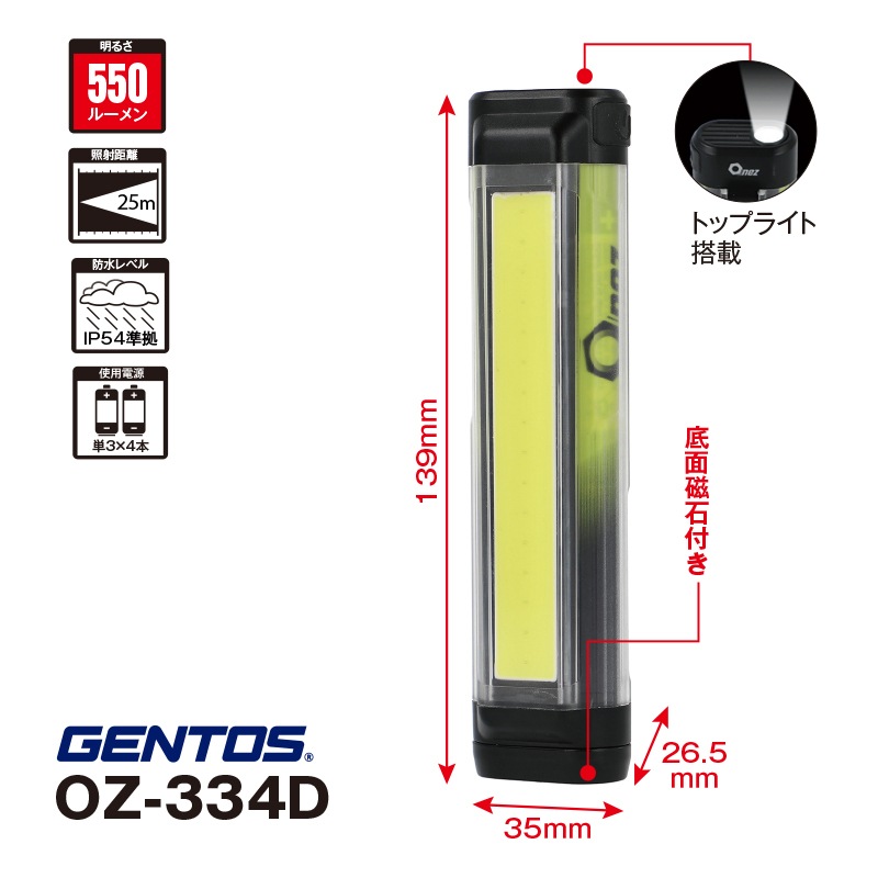 GENTOS OZ-334D | ボディーライト | FS・JAPAN